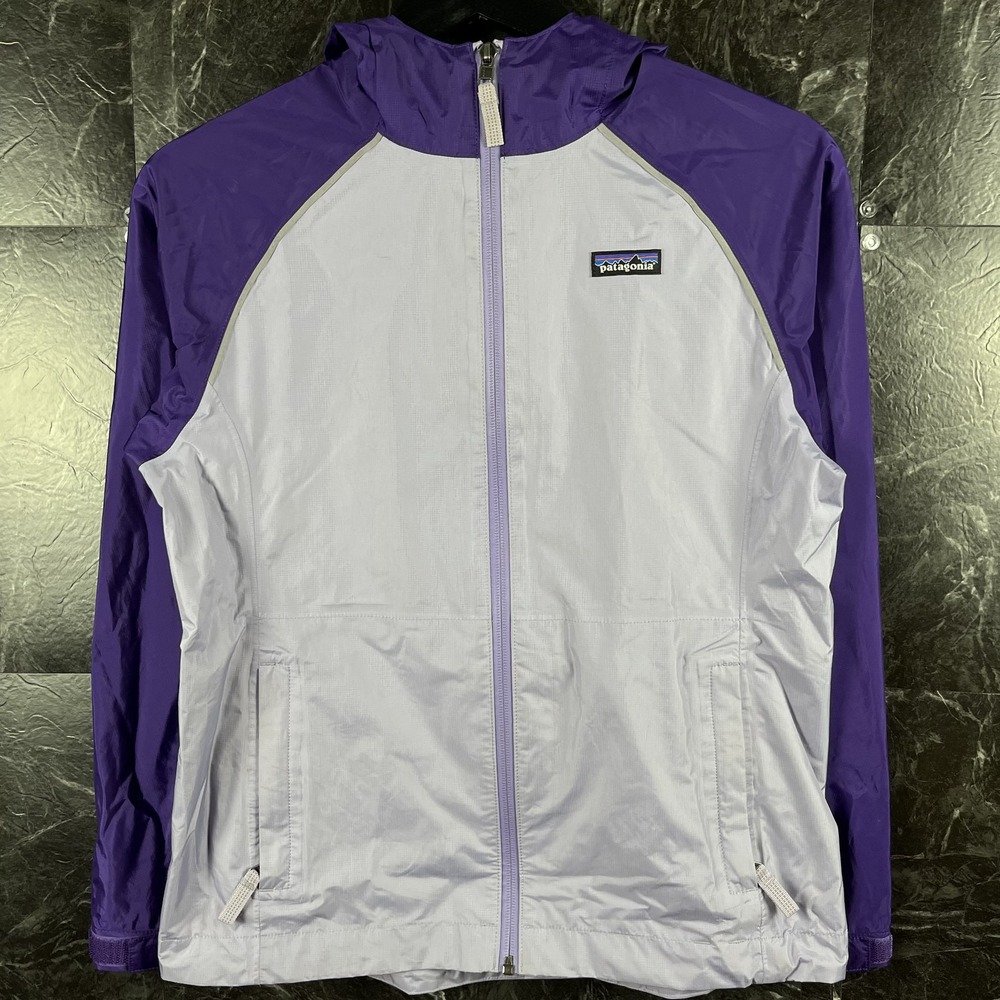 Patagonia Girl's Purple H2NO Shell Wind Rain Jacket XL (Women's XS)